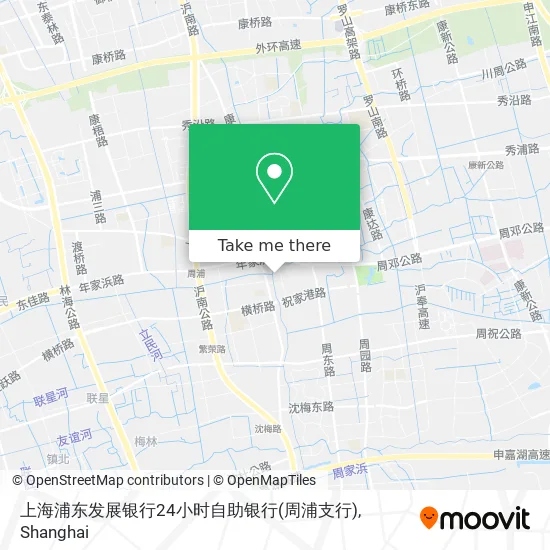 上海浦东发展银行24小时自助银行(周浦支行) map