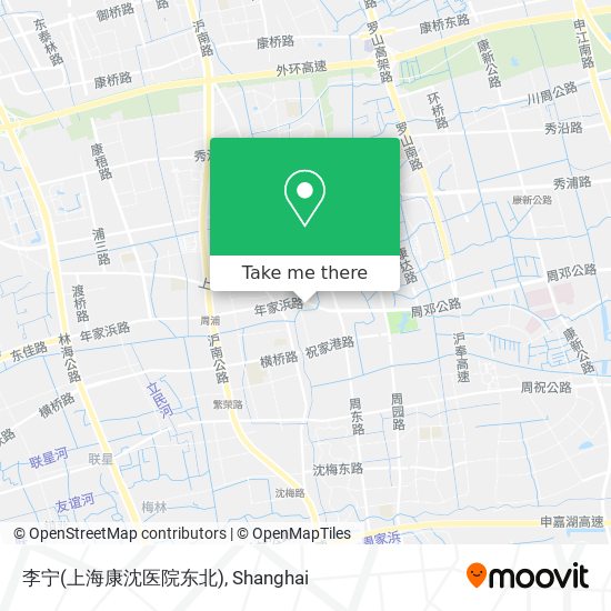 李宁(上海康沈医院东北) map