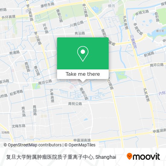 复旦大学附属肿瘤医院质子重离子中心 map