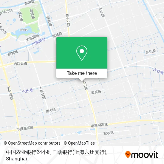 中国农业银行24小时自助银行(上海六灶支行) map