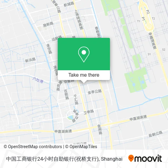 中国工商银行24小时自助银行(祝桥支行) map