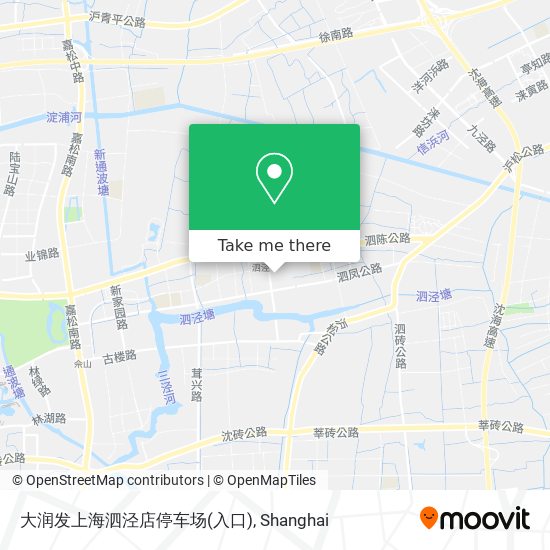 大润发上海泗泾店停车场(入口) map