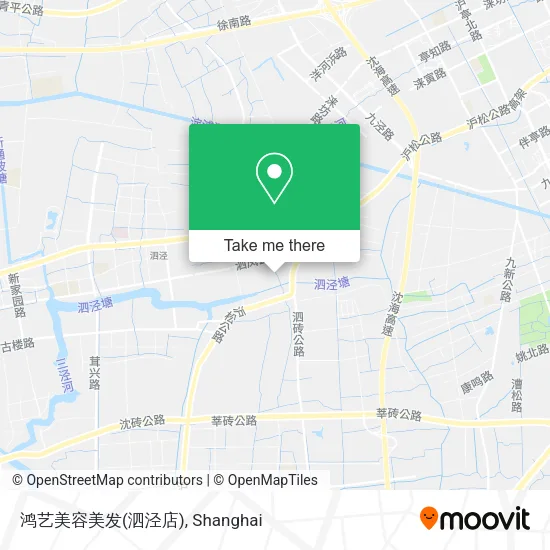 鸿艺美容美发(泗泾店) map