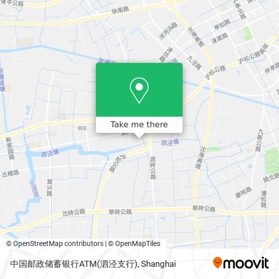 中国邮政储蓄银行ATM(泗泾支行) map