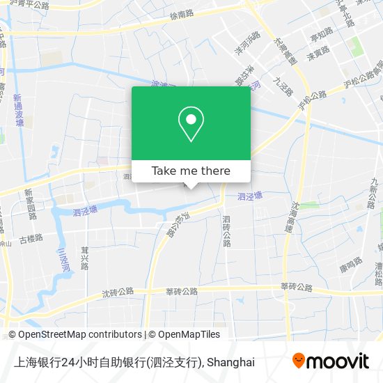 上海银行24小时自助银行(泗泾支行) map