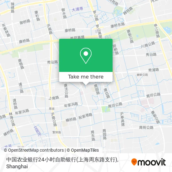 中国农业银行24小时自助银行(上海周东路支行) map