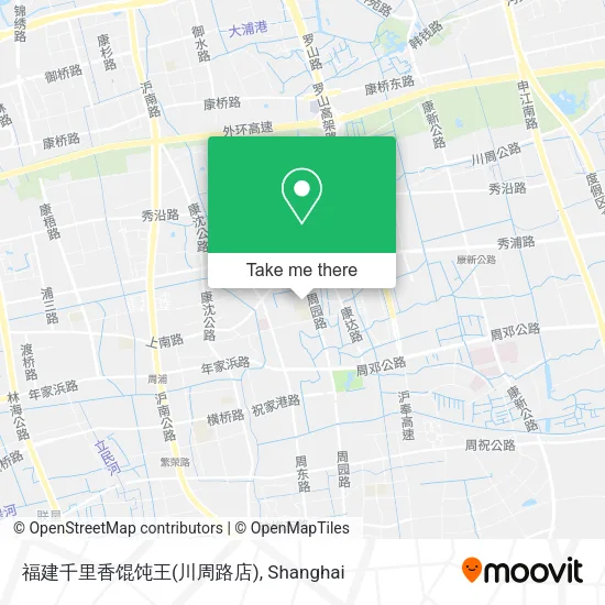 福建千里香馄饨王(川周路店) map