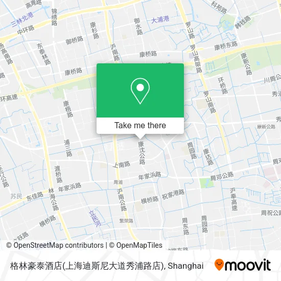 格林豪泰酒店(上海迪斯尼大道秀浦路店) map