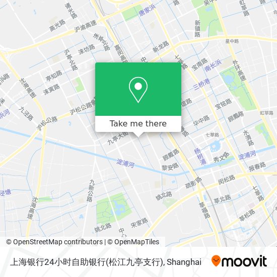 上海银行24小时自助银行(松江九亭支行) map