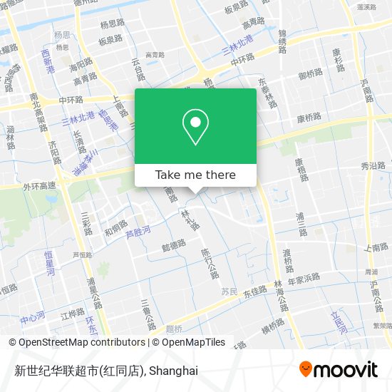 新世纪华联超市(红同店) map