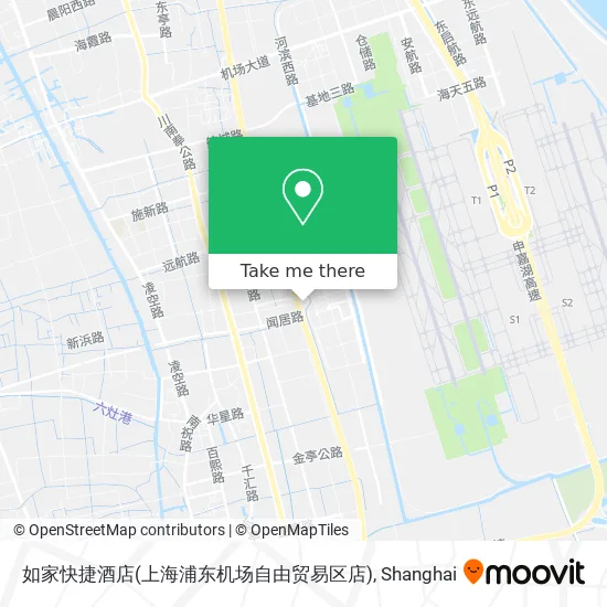 如家快捷酒店(上海浦东机场自由贸易区店) map