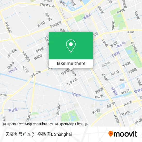 天玺九号租车(沪亭路店) map