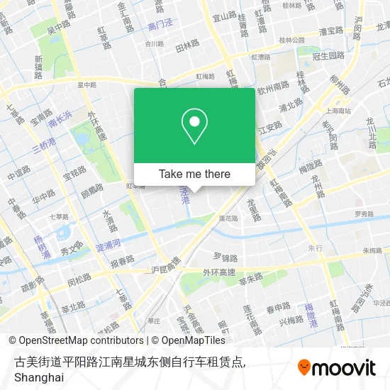 古美街道平阳路江南星城东侧自行车租赁点 map