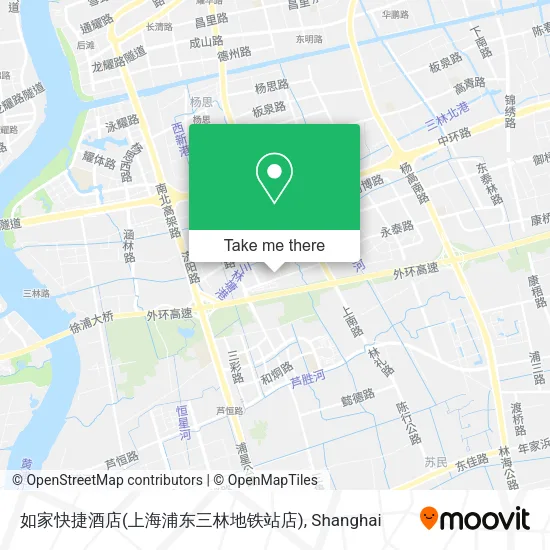 如家快捷酒店(上海浦东三林地铁站店) map