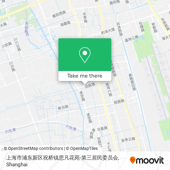 上海市浦东新区祝桥镇思凡花苑-第三居民委员会 map