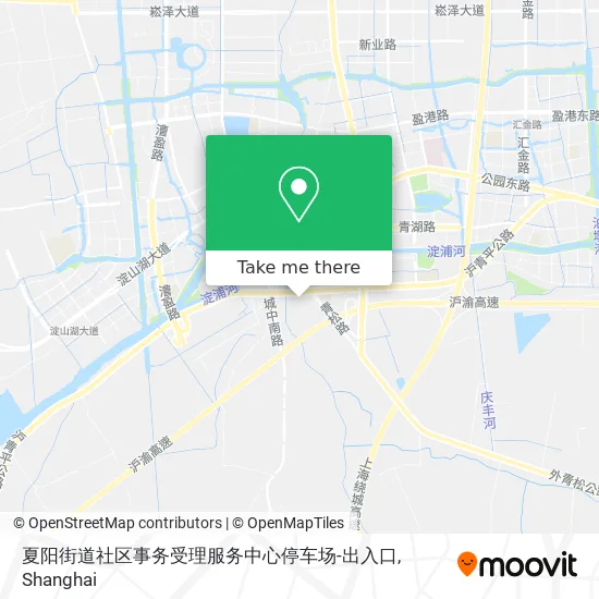 夏阳街道社区事务受理服务中心停车场-出入口 map