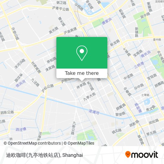 迪欧咖啡(九亭地铁站店) map