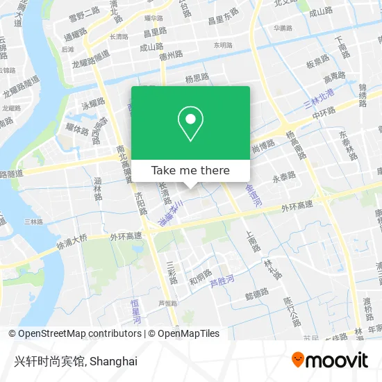 兴轩时尚宾馆 map