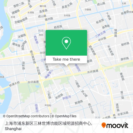 上海市浦东新区三林世博功能区域明源招商中心 map