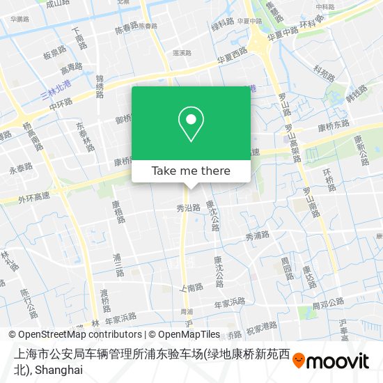 上海市公安局车辆管理所浦东验车场(绿地康桥新苑西北) map