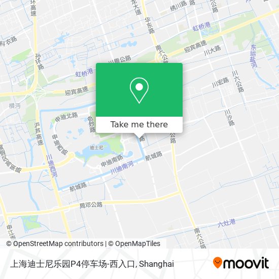 上海迪士尼乐园P4停车场-西入口 map