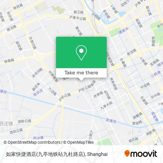 如家快捷酒店(九亭地铁站九杜路店) map