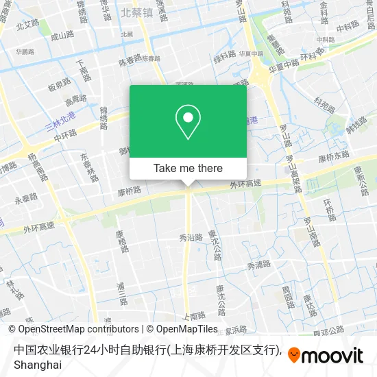 中国农业银行24小时自助银行(上海康桥开发区支行) map
