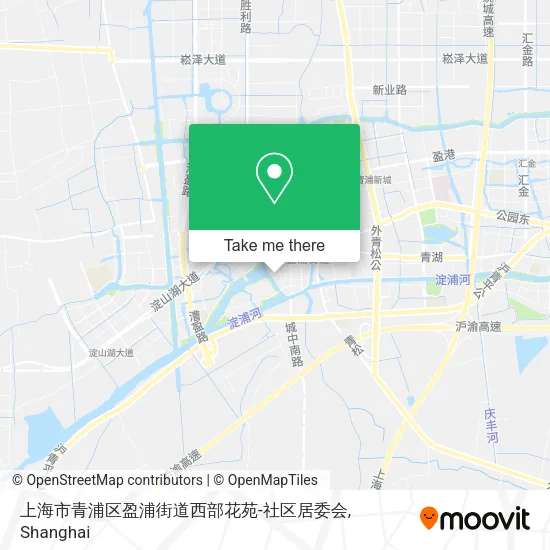 上海市青浦区盈浦街道西部花苑-社区居委会 map