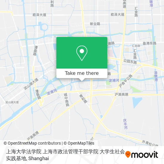上海大学法学院 上海市政法管理干部学院   大学生社会实践基地 map