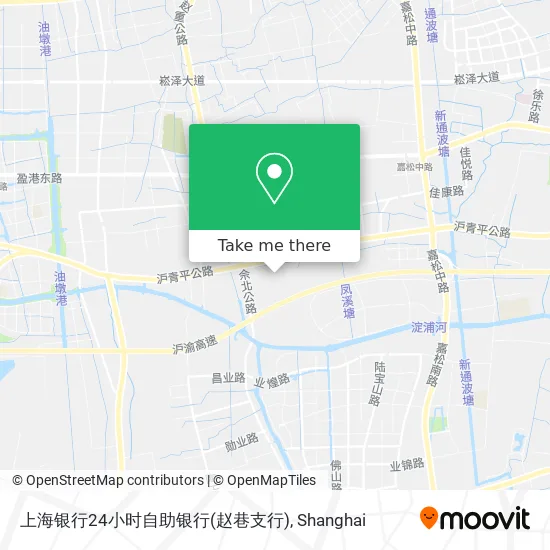 上海银行24小时自助银行(赵巷支行) map