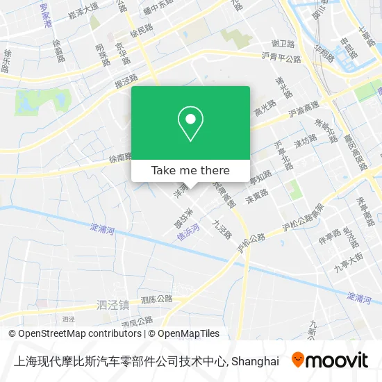 上海现代摩比斯汽车零部件公司技术中心 map