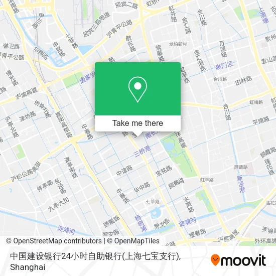 中国建设银行24小时自助银行(上海七宝支行) map