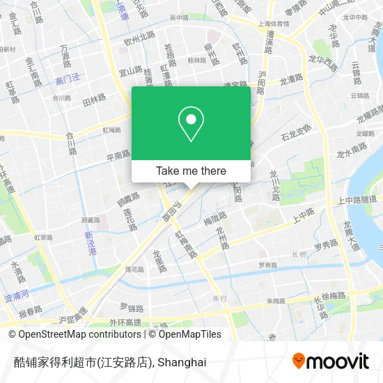 酷铺家得利超市(江安路店) map