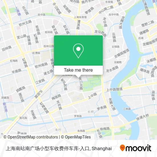 上海南站南广场小型车收费停车库-入口 map