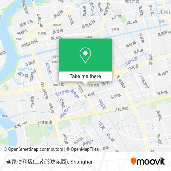 全家便利店(上南玲珑苑西) map