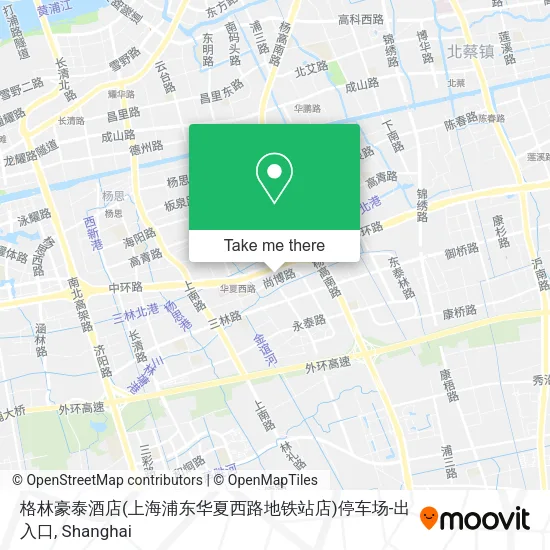 格林豪泰酒店(上海浦东华夏西路地铁站店)停车场-出入口 map