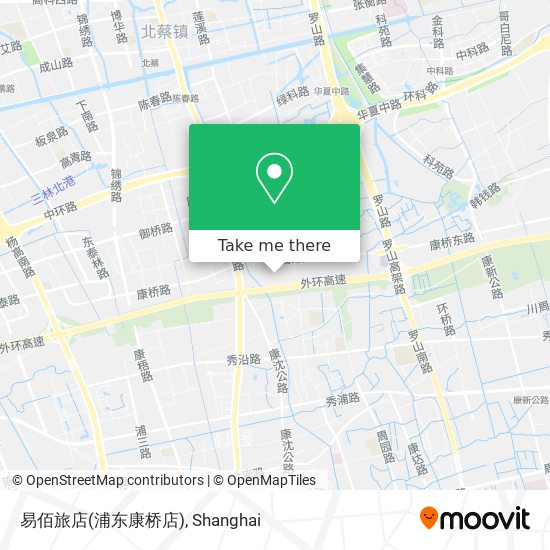 易佰旅店(浦东康桥店) map
