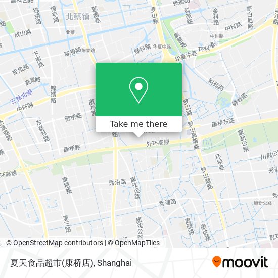 夏天食品超市(康桥店) map