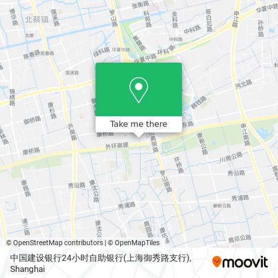 中国建设银行24小时自助银行(上海御秀路支行) map