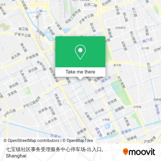 七宝镇社区事务受理服务中心停车场-出入口 map