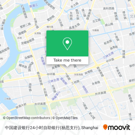 中国建设银行24小时自助银行(杨思支行) map
