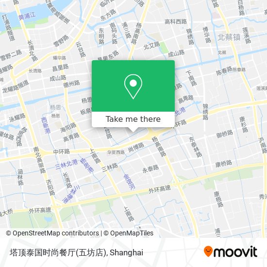 塔顶泰国时尚餐厅(五坊店) map