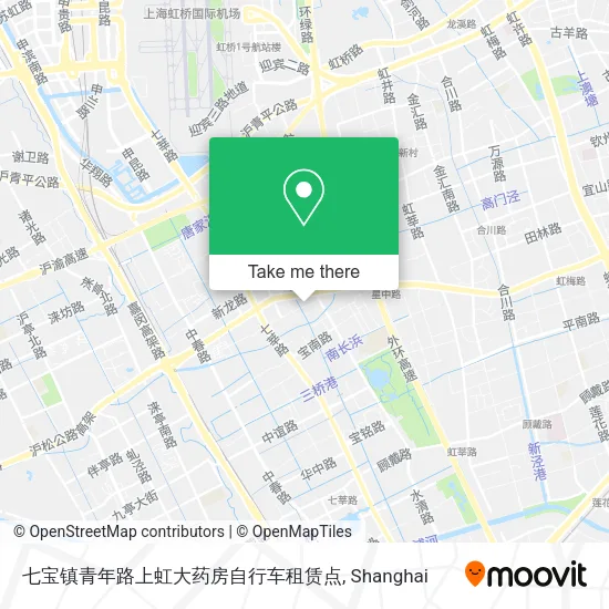 七宝镇青年路上虹大药房自行车租赁点 map