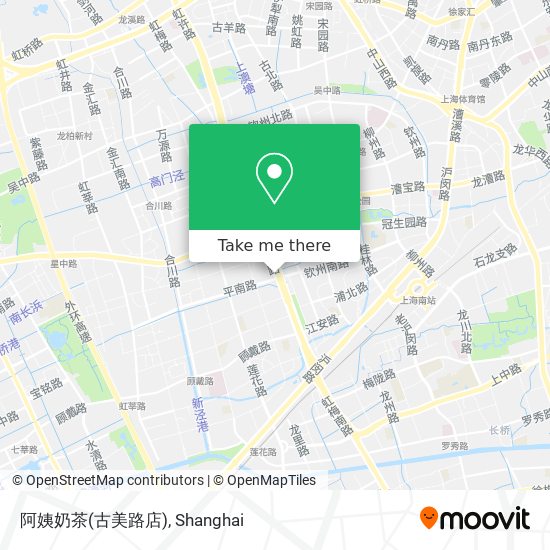 阿姨奶茶(古美路店) map