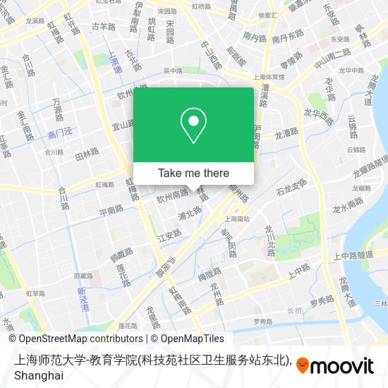 上海师范大学-教育学院(科技苑社区卫生服务站东北) map
