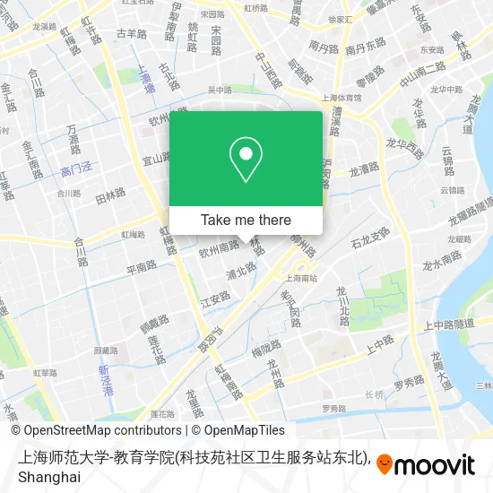 上海师范大学-教育学院(科技苑社区卫生服务站东北) map