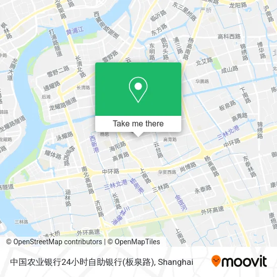 中国农业银行24小时自助银行(板泉路) map