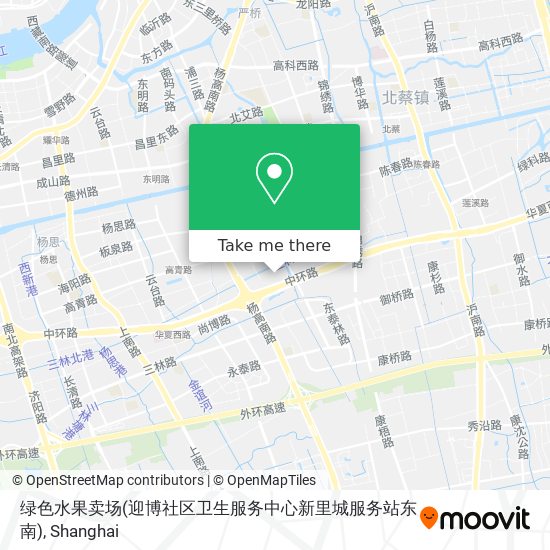 绿色水果卖场(迎博社区卫生服务中心新里城服务站东南) map