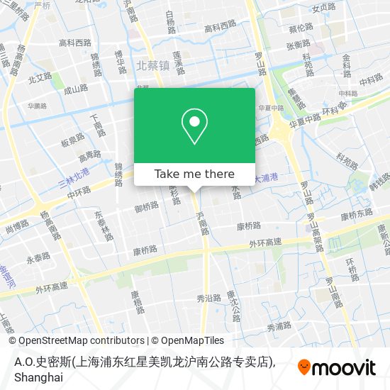 A.O.史密斯(上海浦东红星美凯龙沪南公路专卖店) map