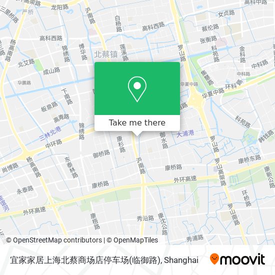 宜家家居上海北蔡商场店停车场(临御路) map